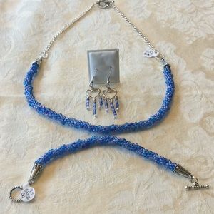 FINAL SALE PRICE OOAK Handmade Jewelry Set in Ocean Blues